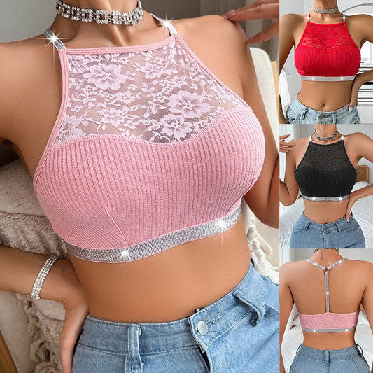 Selene Ribbon Halter Vest