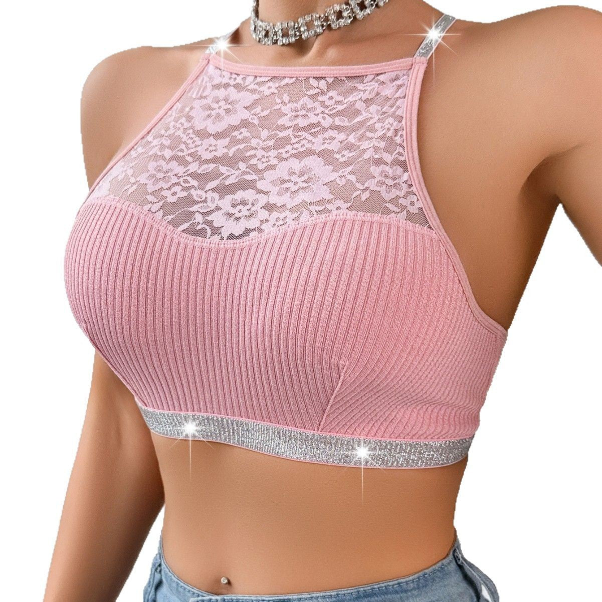 Selene Ribbon Halter Vest